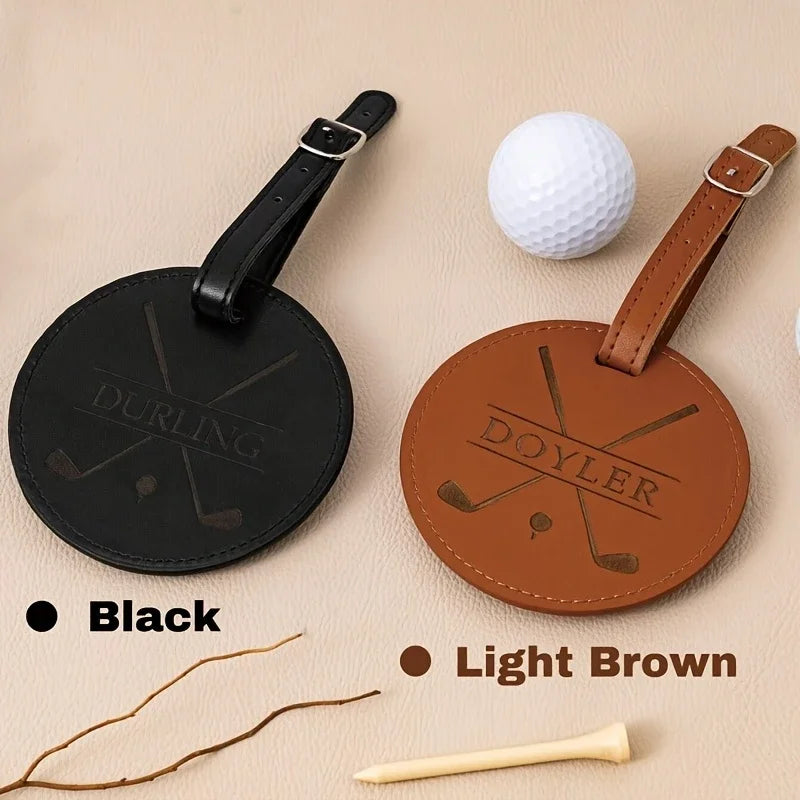 Personalised custom engraved golf mark gift with personalised DIY golf pad and ball marker holder without studs