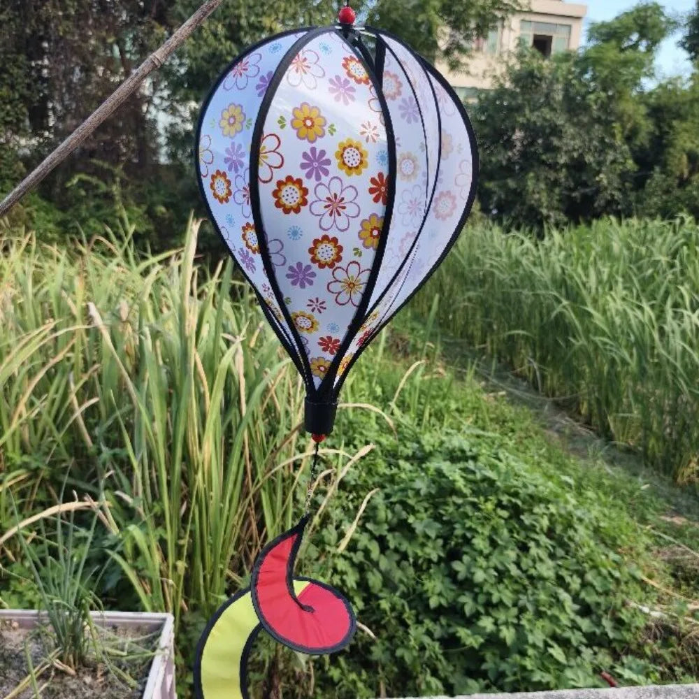 Strip Style Hot Air Balloon Wind Spinner Colorful Hanging Garden Wind Spinners Cute Large Children's Toys Kindergarten