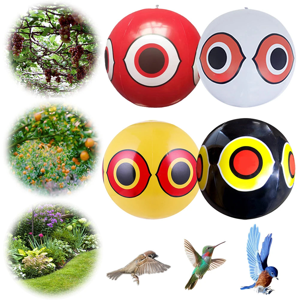 40CM Bird Repellent Scare Eye Balloon Pigeons Woodpecker Visual Deterrent Anti-Bird Balloon Garden Accessories Festival Ornament