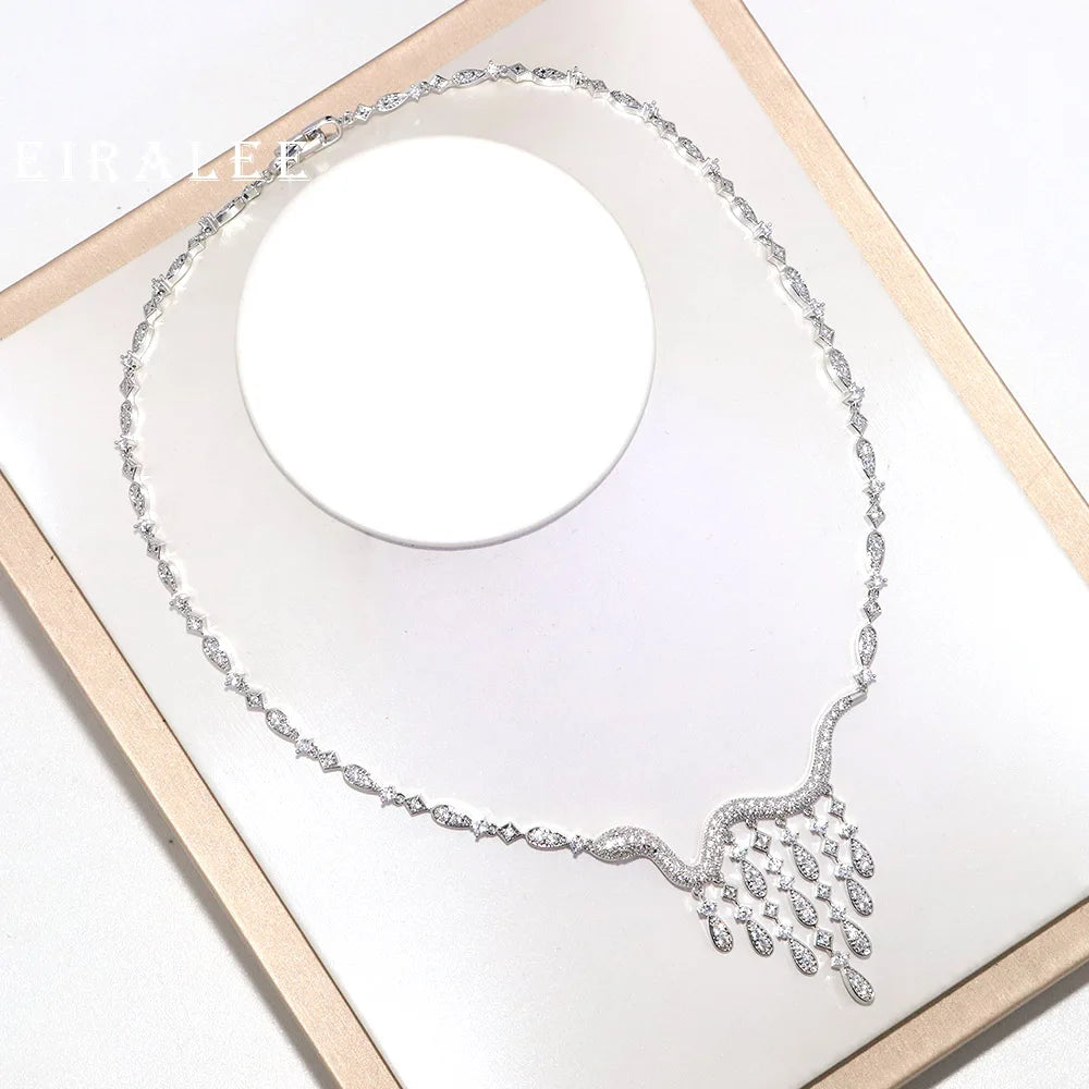 Simple cubic zirconia jewelry set for women, wedding jewelry for Saudi Arabian brides, exquisite accessories, high quality, 2 pi