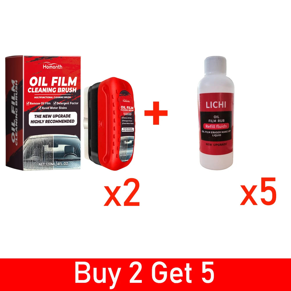 Car Glass Oil Film Remover Automotive Glass Sponge Cleaner Brush Oil Film Cleaning for Front Inner Windshield Glass Car Cleaning