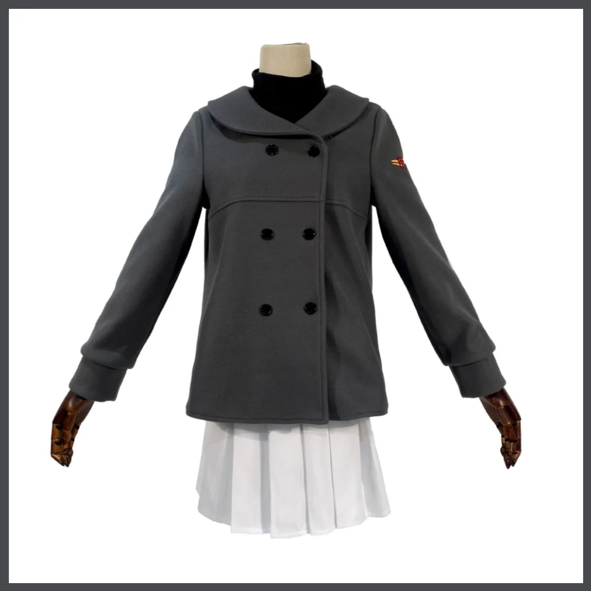 Anime Cardcaptor Sakura Kinomoto Sakura Cosplay Costume Winter School Uniform Overcoat Coat Wig Woman Kawaii Christmas Suit