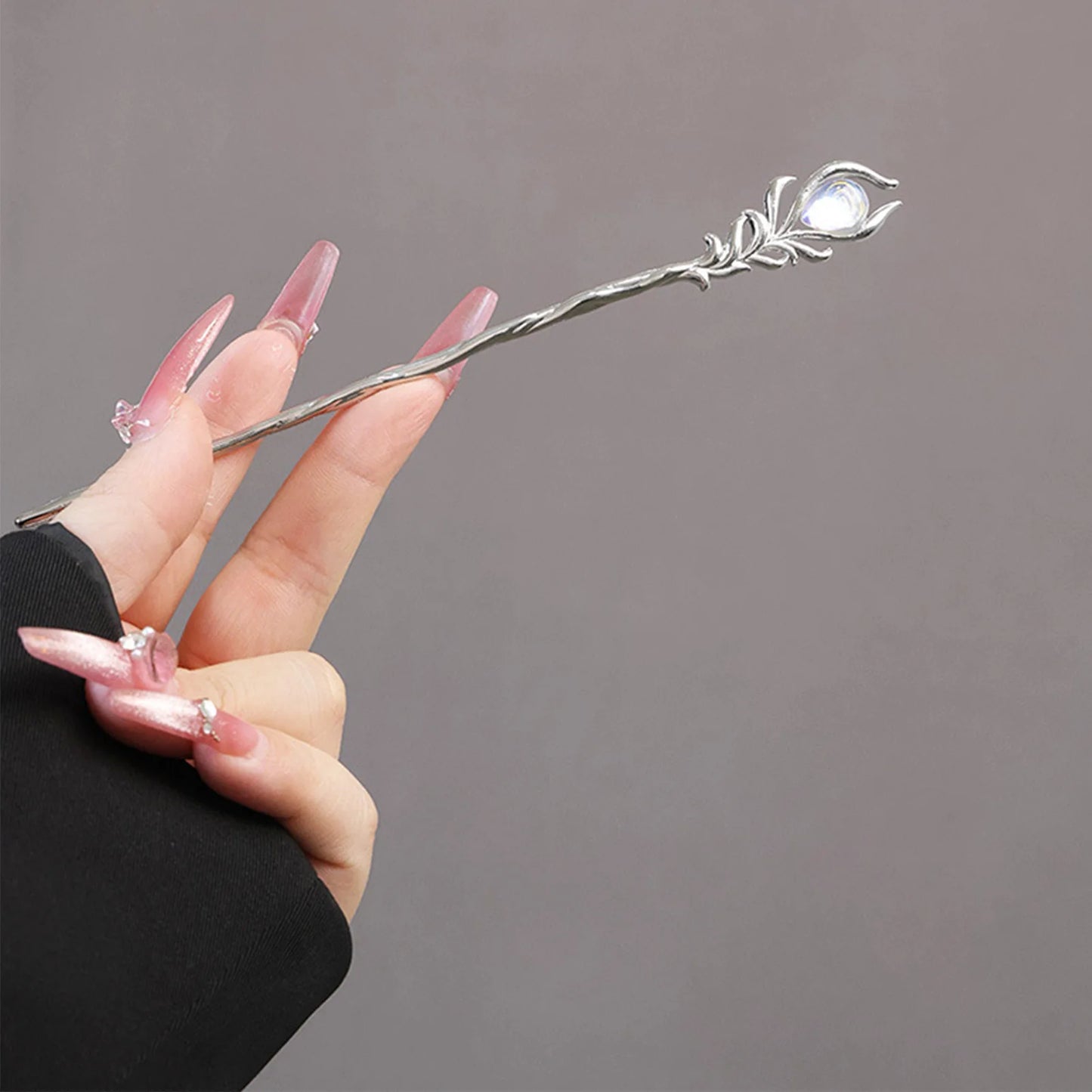 Silver Color Alloy Hair Sticks Forks Flower Butterfly Designs New Chinese Style Elegant Hairpins Hair Bun Maker Jewelry