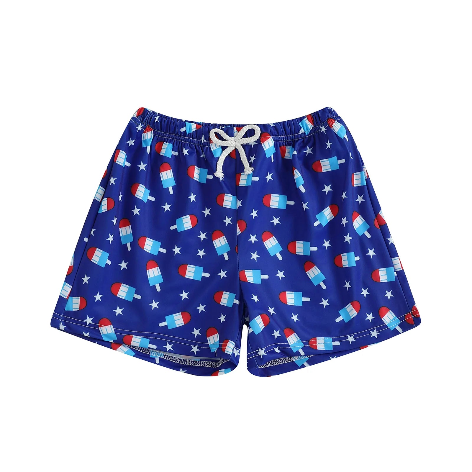 Toddler Boy Patriotic Beach Shorts Flag Popsicle Print Casual Elastic Short Pants for Newborn Baby Cute Clothes