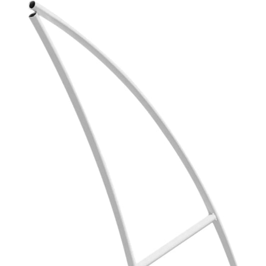 2PCS Metal Wedding Arch Backdrop Stand, 6.56FT Crescent Moon White Wedding Arch Balloon Holder Floral Stand for Baby Shower Anni