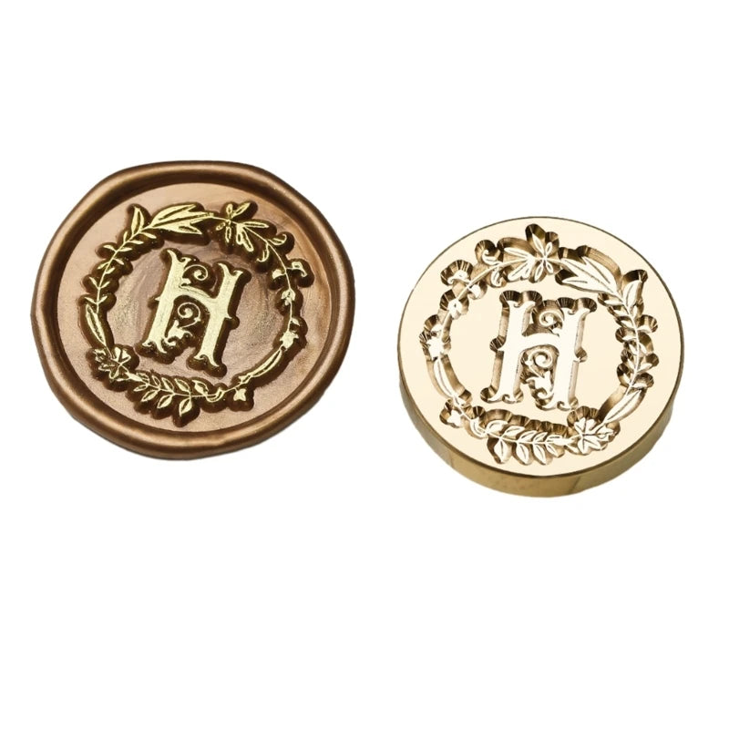 Y1UB Sealing Wax Stamp Letter Series Wax Seal Stamp for Christmas Card Decorations