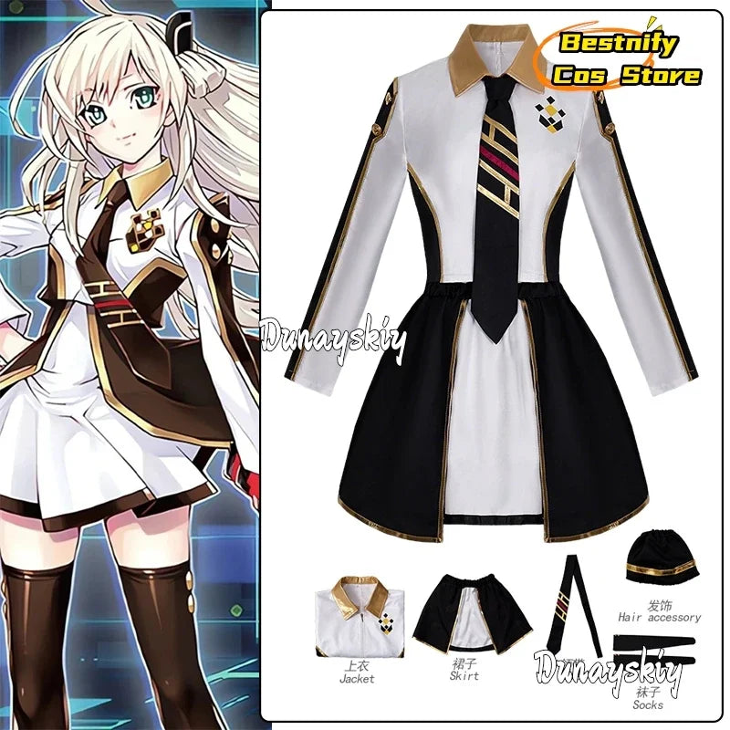 CosplayAnime Womens Costume Cosplay Suit Sky Striker Ace Raye Maid Dress Uniform Halloween Disguise for Adult Women's Dresses Ro