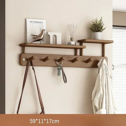 For Bamboo Wall Clothes Hanger Creative Simple Luxury Wall Hanging Coat Rack Bedroom Clothes Storage Living Room Home Furniture