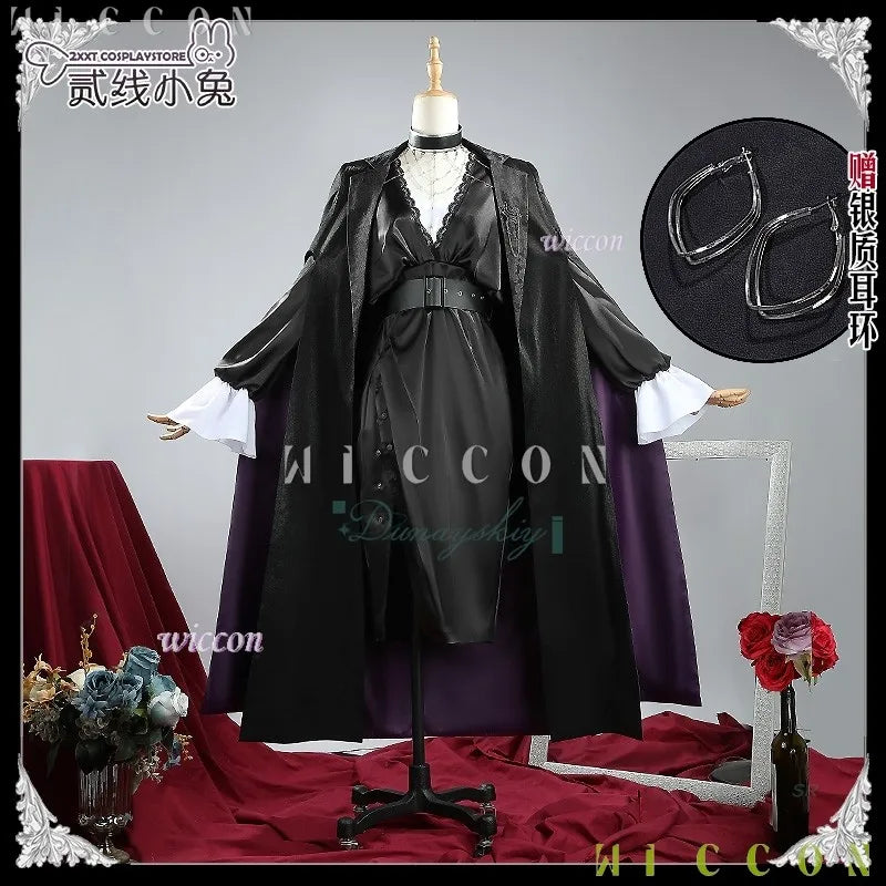 Halloween Game Path To Nowhere Happyzoo Langley Anime Cosplay Costume Long Trench Coat Wig Full Party Clothing