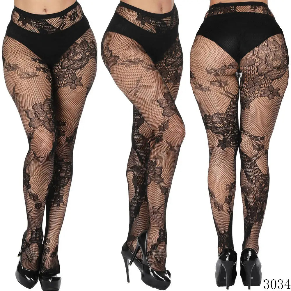 DOIAESKV plus Size Women Bodystocking Sexy Erotic Lingerie Pantyhose Large Size Body Stockings Tights Feminine Underwear