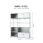 b7+  Nordic medieval cream wind small apartment display cabinet stainless steel module furniture decorative cabinet