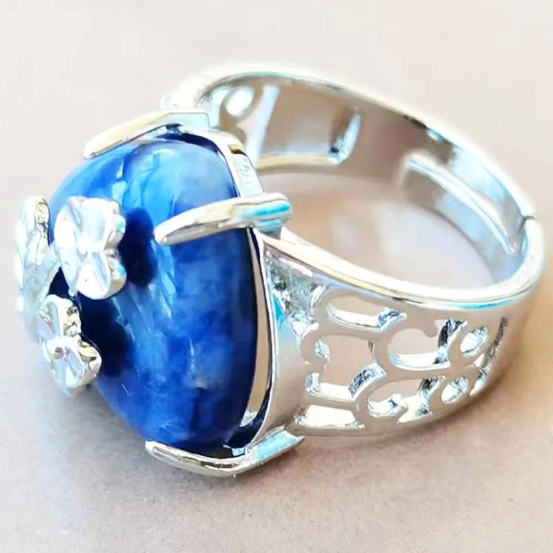 Opal Heart Women Men Ring 7~12" (us) adjust PWB1213