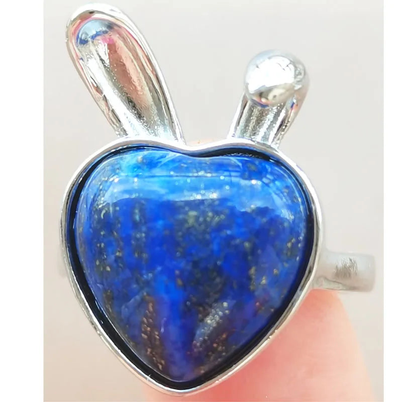 Labradorite Crystal Tiger Eye Lapis Lazuli Malachite Jaspe Sodalite Aventurine Howlite Unakite Cherry Quartz Bead Ring  PWB1183