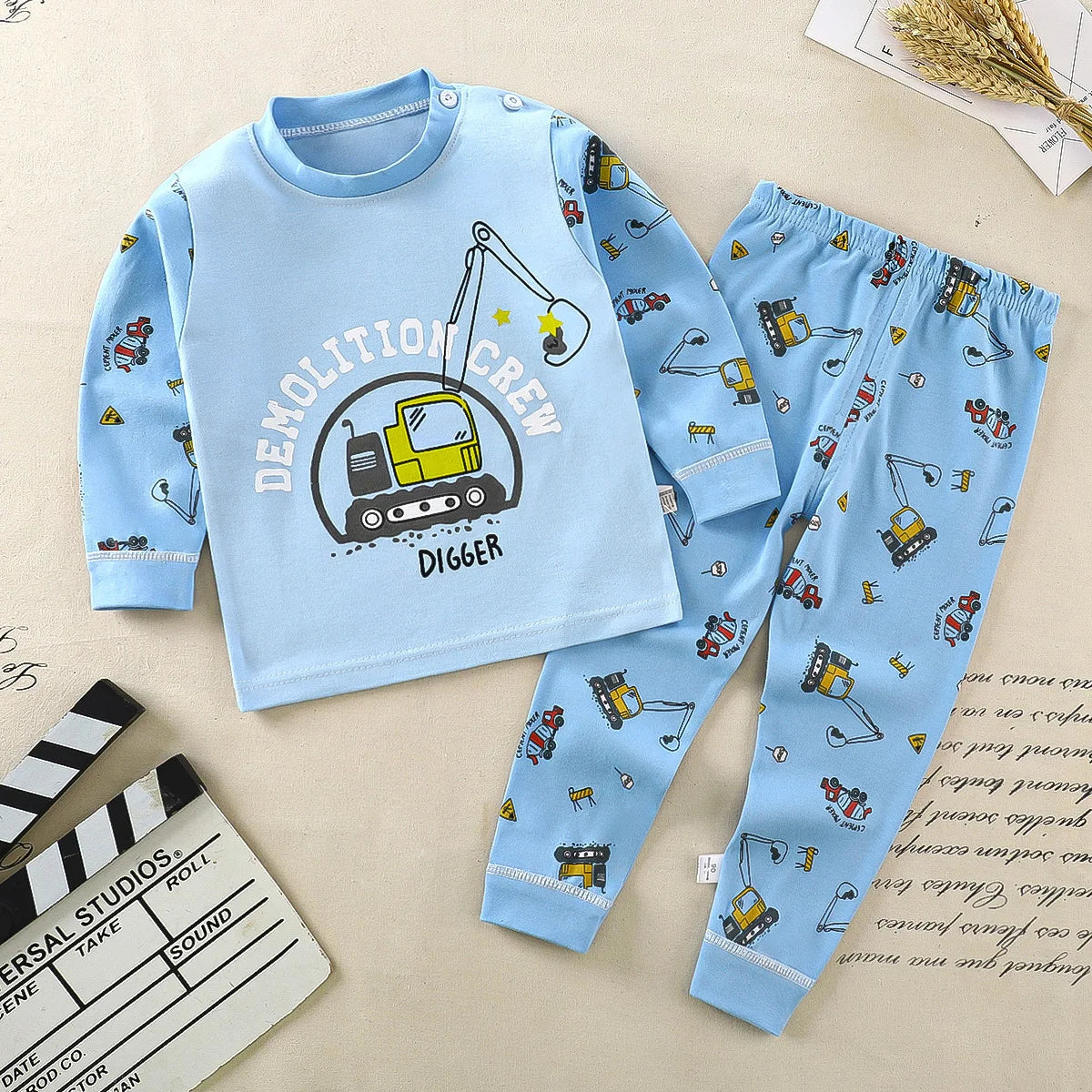 Children Underwear Set Boys Cotton Pajamas Girls Baby Autumn Clothes Long Sleepwear Cotton Kids Home Clothes Children's Clothing