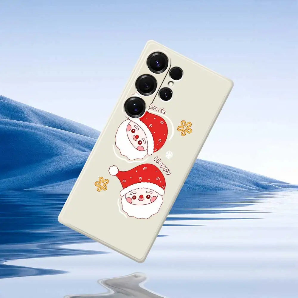 Cute Christmas Phone Case For Samsung Galaxy S25 S24 S23 S22 S21 S20 Ultra Plus S10 Plus S24FE S23 FE S22FE S21 FE S20 FE Cover