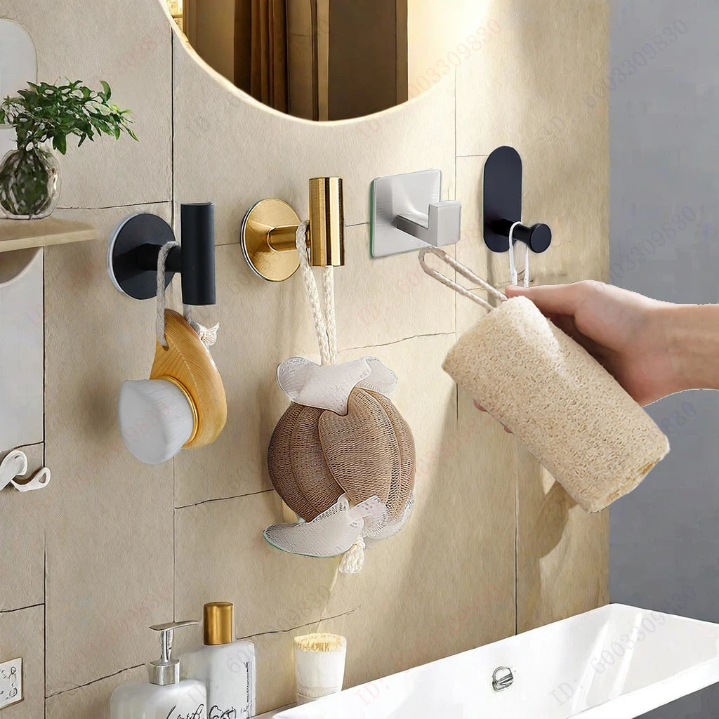 6/3PCS Strong Adhesive Wall Hooks,Self-adhesive Hooks,Towels Hanger Hook,Coat Hanging Rack,Key Holder,Bathroom Accessories