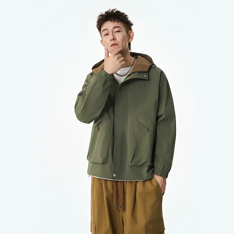 Men's Waterproof Jacket New Workwear Jacket Autumn Thin Long Sleeve Baseball Uniform Cycling Jacket Slim Fit Luxury Clothes