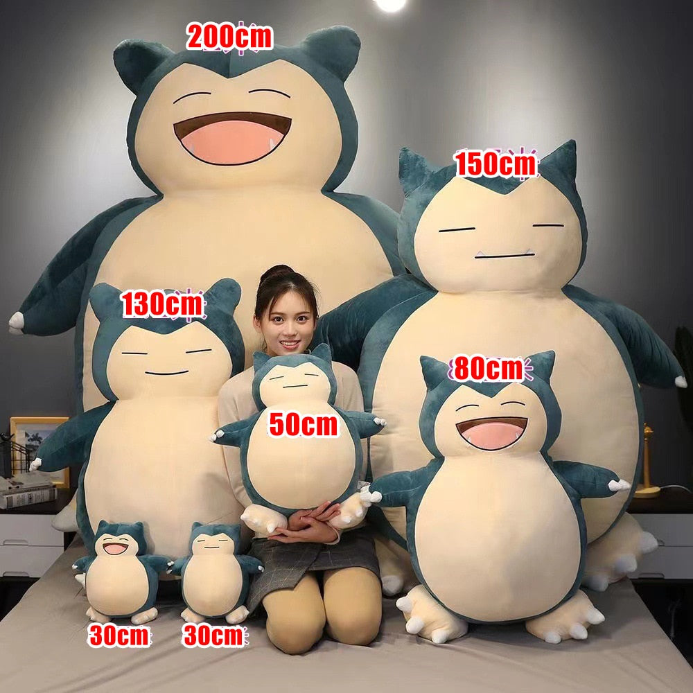 30/200cm Huge Pokemon Snorlax Anime Plush Toys Big Pokémon Plushie