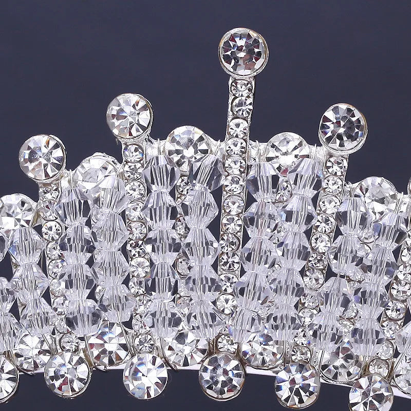 CC Crown Headband Hairband for Women Jewelry Wedding Hair Accessories Princess Tiara Elegant Rhinestone Vocation Hairwear KC42