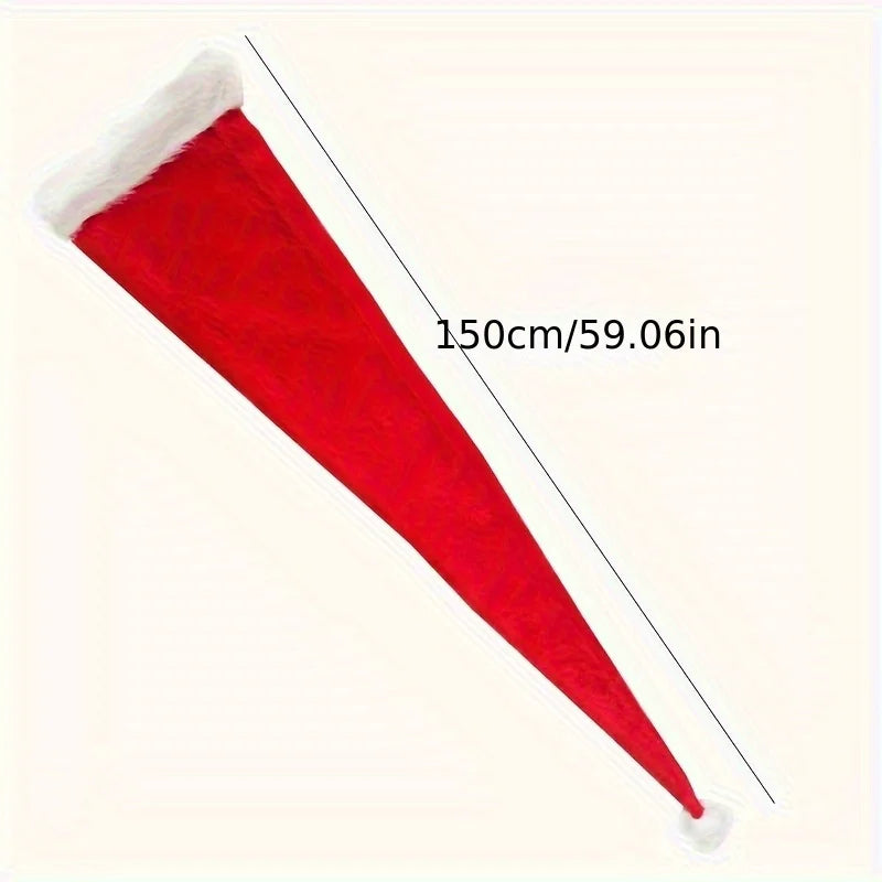 Super Long Christmas Hats Soft Comfortable Velvet Christmas Hat Kids Adult Thickened Santa Claus Caps Men's and women's hats