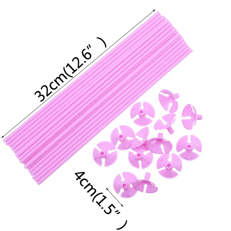 30cm Latex Balloon Stick White Balloons Holder Sticks with Cup Wedding Birthday Party Inflatable Balls Decoration Accessories