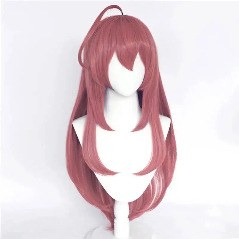 Uma Musume Pretty Derby Mihono Bourbon Cosplay Wig Long Straight Wig Ears Halloween Synthetic Hair Heat Resistant
