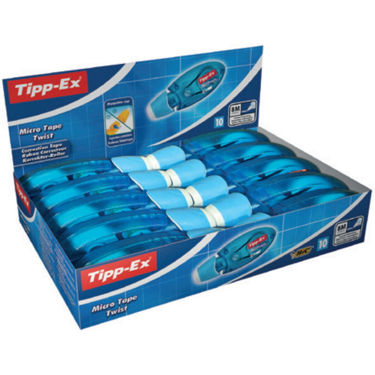 Correction Tape TIPP-EX Micro Tape Twist Blue Plastic (10 Pieces) (10