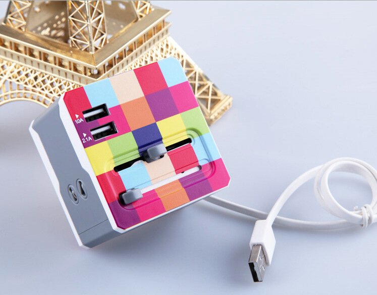 Global Adapter with 2 USB Ports