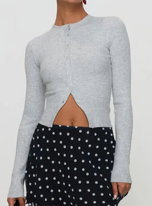 Y2K Hot Girl Pure Color Long-Sleeved Vest