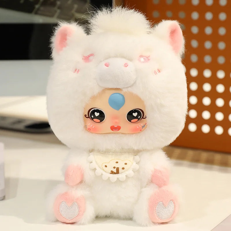 16cm Cartoon Animal Headcover Baby Plush Doll Enamel Toy Colorful Horse Plush Toy Pendant Home Decoration Gift For Children