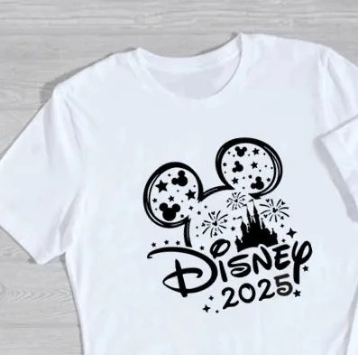 2025 Disney Travel Mickey Minnie and Mouse Family Shirts Mom Dad Brother and Child T-shirts Baby Clothes Family Outfits