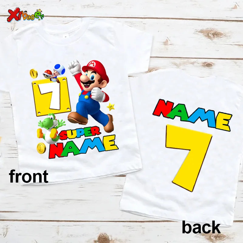 6th Birthday Boy Shirt Matching Outfits T Shirts Party Kids Shirts Baby Boy Clothes Shirts 7th Birthday Custom Name T Shirt Top