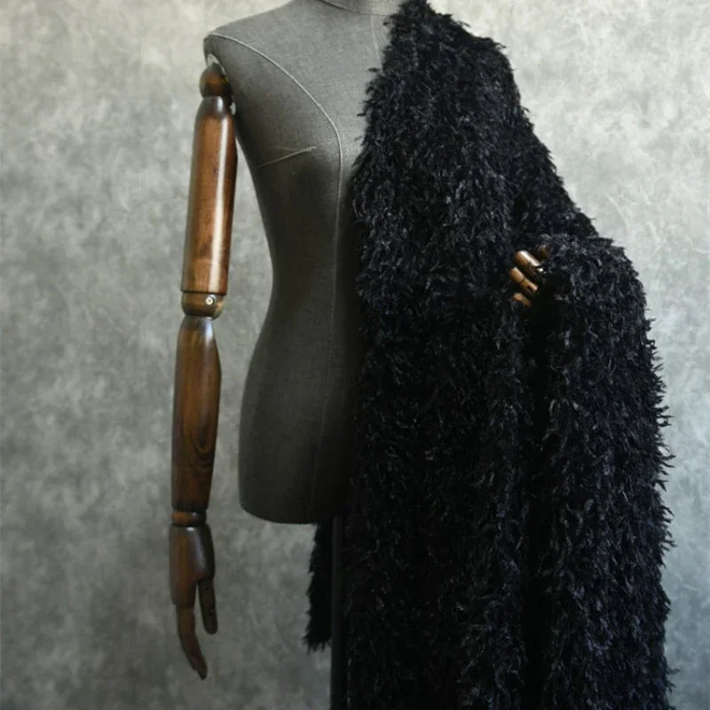 Feather Tassel Velvet Fabric Shooting Background Baby Clothes Pillow Dresses DIY Stage Apparel Designer Sewing Material Cloth