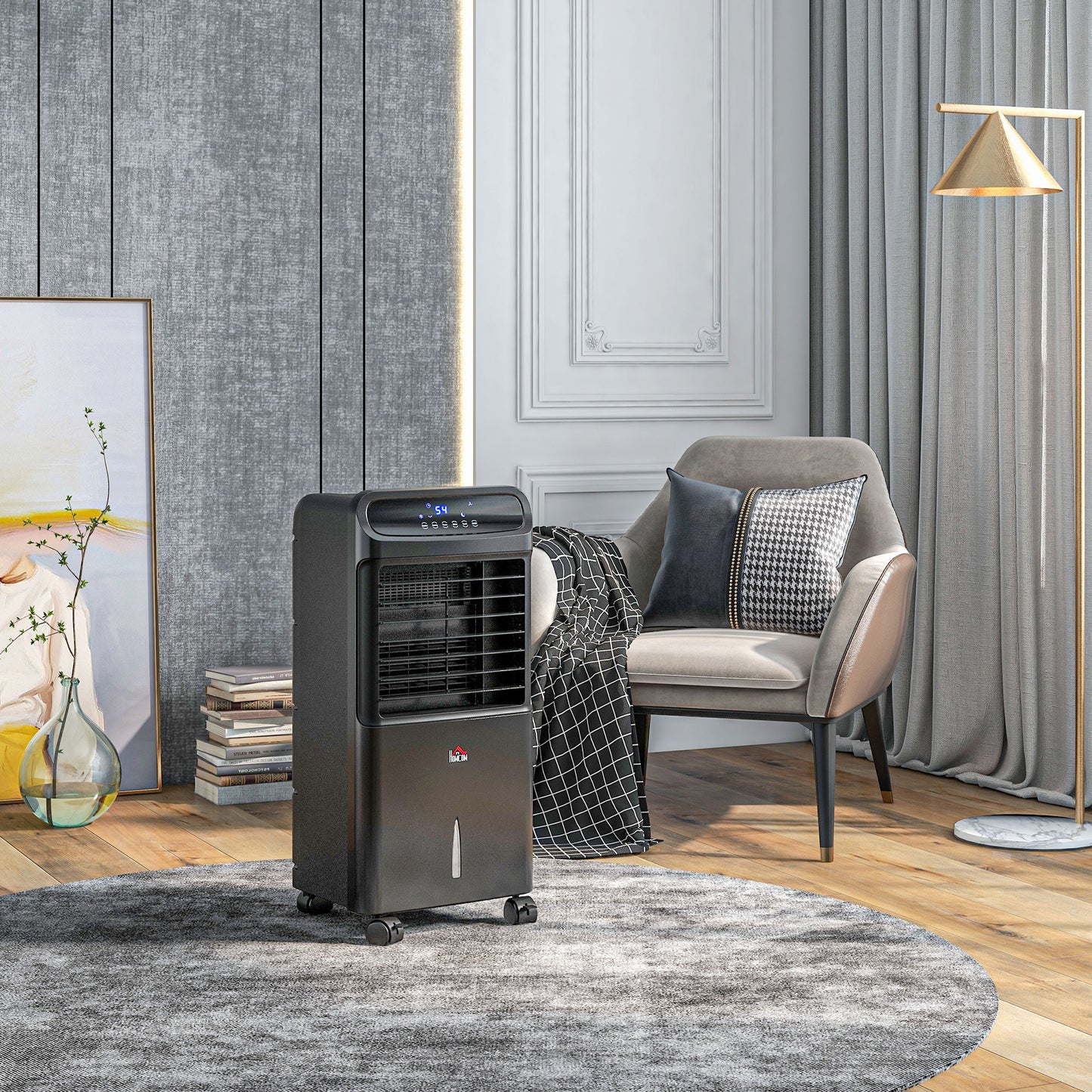 3-In-1 Ice Cooling Fan, Mobile Evaporative Air Cooler with Remote,
