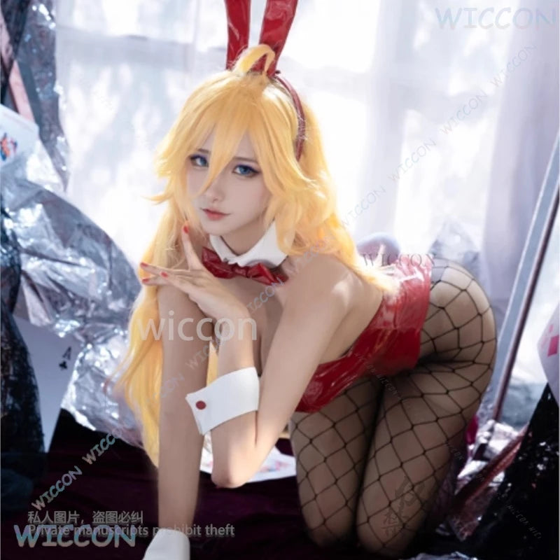 Bunny Girl Jumpsuit Sexy Anime Panty && Stocking Cosplay Panty Anarchy Costume With Garterbelt Full Set Outfits Women Customized