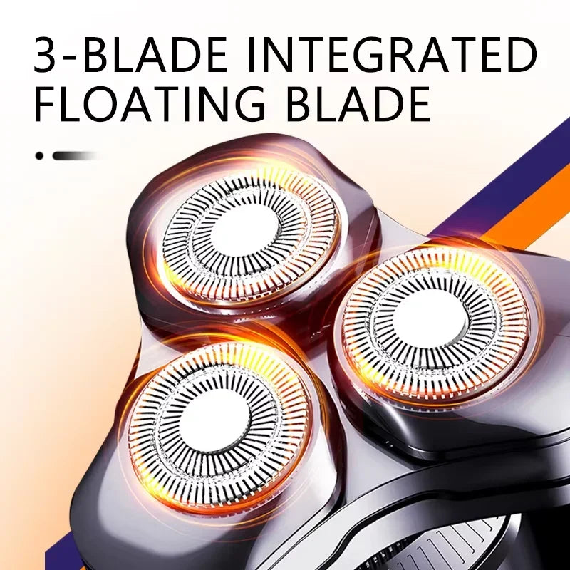 Kemei Electric Shaver Washable Rechargeable Electric Razor Shaving Machine Men Body Hair Beard Trimmer Wet-Dry Use Waterproof