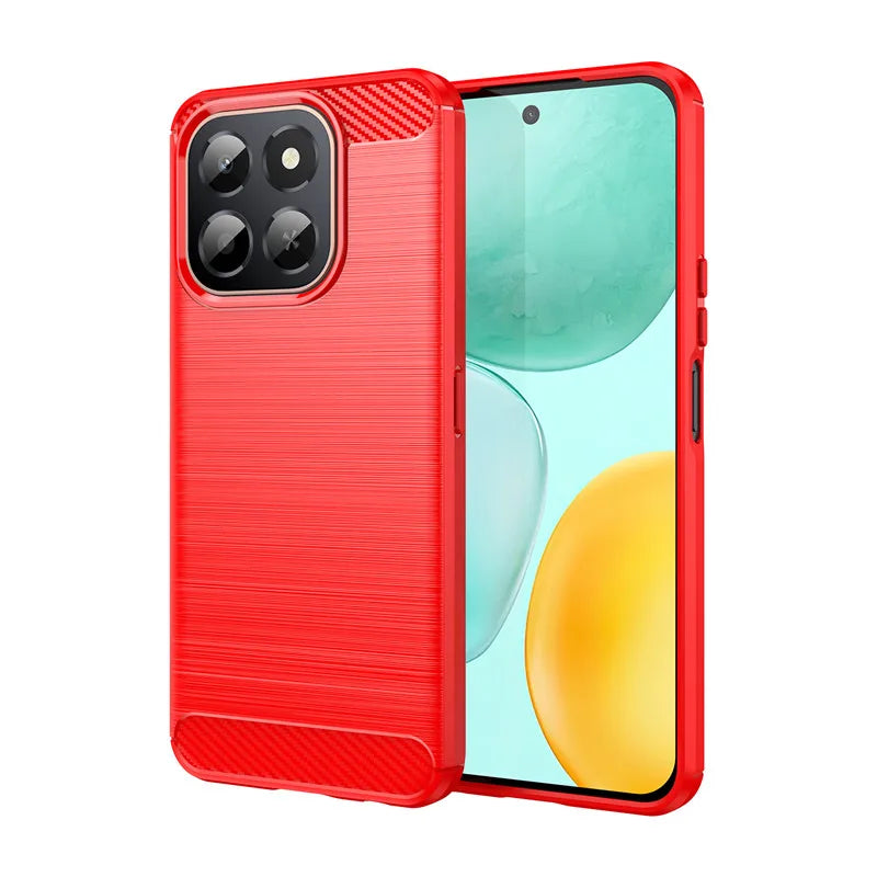 For Honor X6c Case Honor X6c Cover Funda Shockproof Brushed TPU Anti-Slip Luxury Silicone Protective Phone Cover For Honor X6c