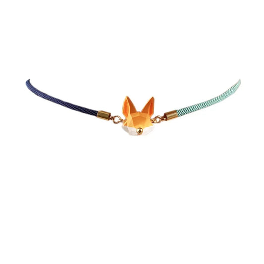 Disney Zootopia Necklace Kawaii Nick·Wilde Bracelet Multi-colored Woven Bracelet Accessories Little Fox Jewelry Christmas Gift