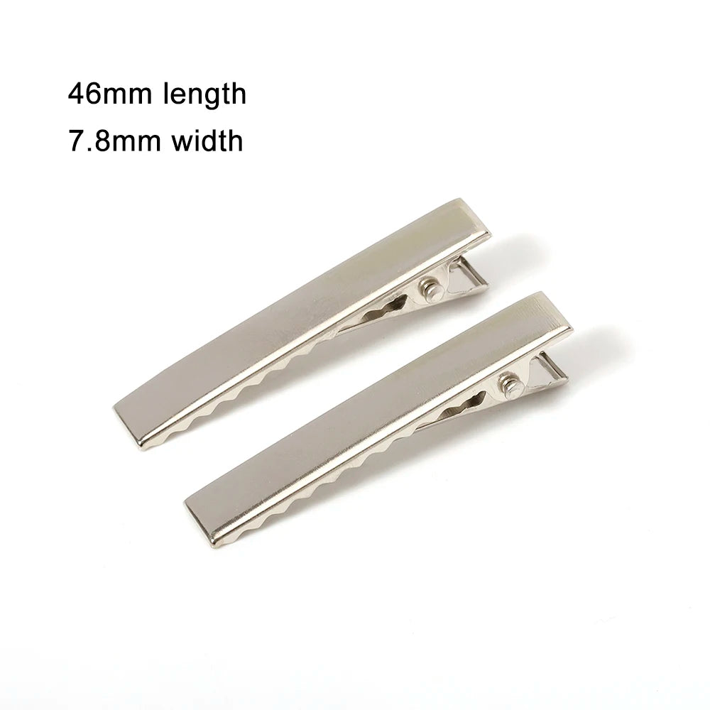 50/20pcs Metal Hair Alligator Clips 20mm/30mm/97mm Hairclips Bases DIY Jewelry Handmade Hair Accessories Components Findings