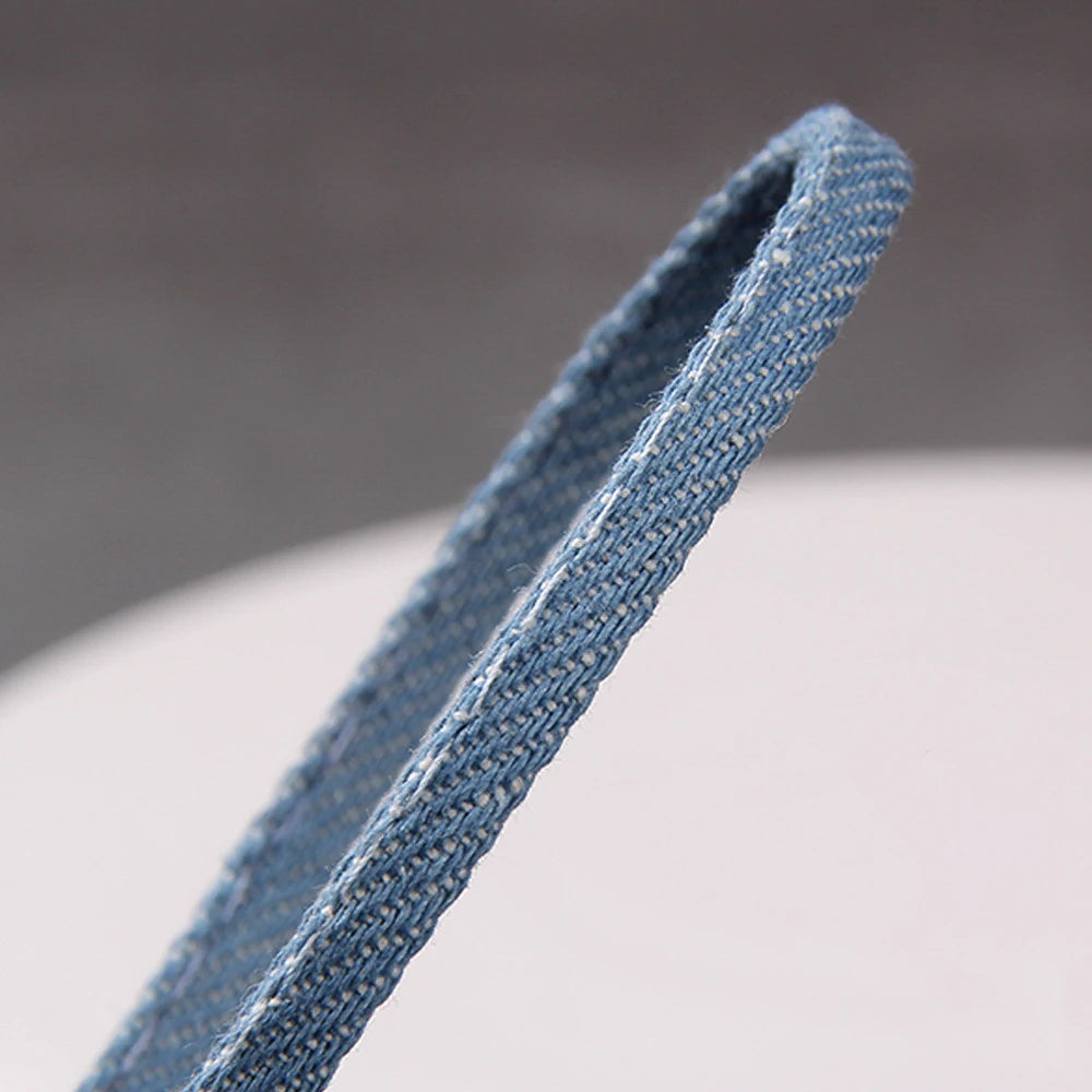 5meters 5mm Denim Strap Falt Cord Cowboy Fabric Rope for DIY Crafts Bracelets Hair Accessory Making Home Decor Findings