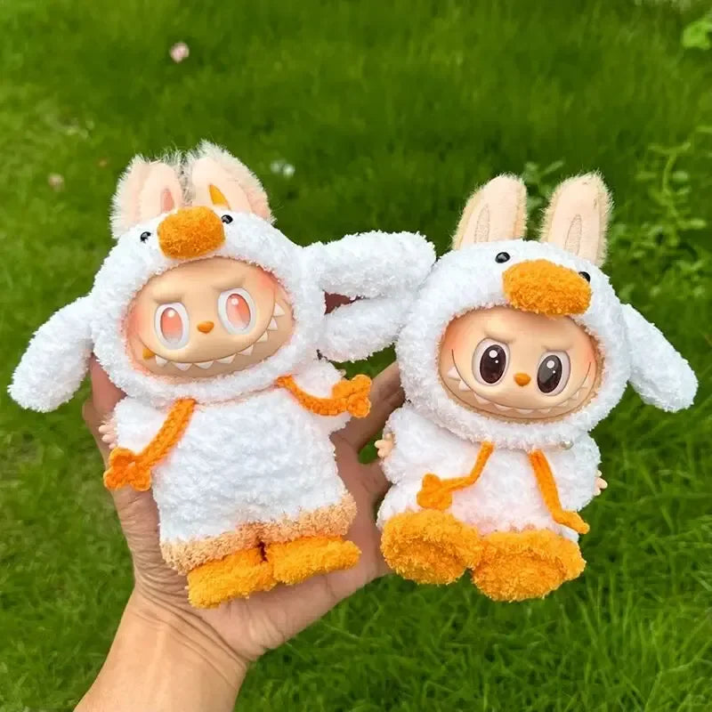 17cm Forest Fairy Tale Handmade Hook Weaving Baby Clothes Cute Duck Clothes Change Accessories Surprise Gift