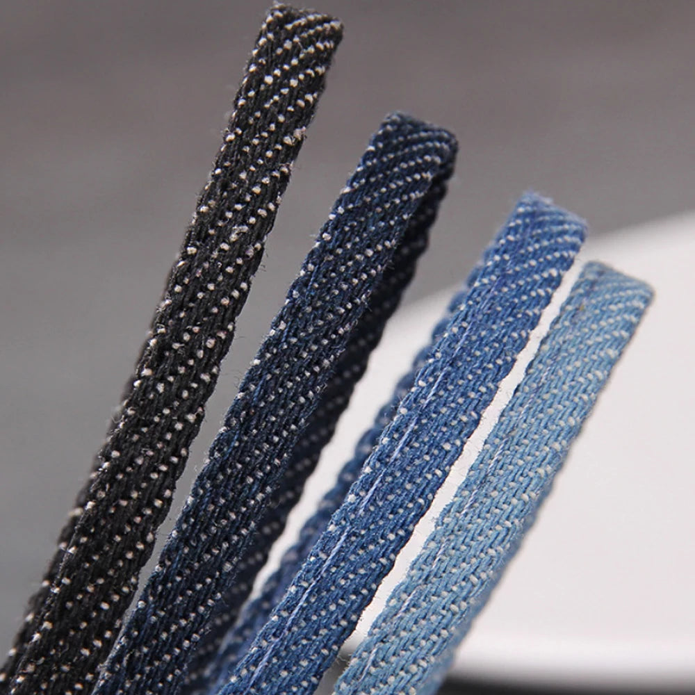 5meters 5mm Denim Strap Falt Cord Cowboy Fabric Rope for DIY Crafts Bracelets Hair Accessory Making Home Decor Findings