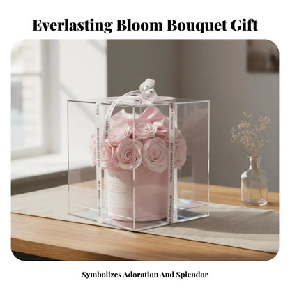 Acrylic Soap Bouquet Everlasting Scented Rose Arrangement Artificial Flower Gift Box for Home Decor
