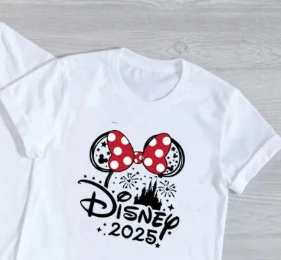 2025 Disney Travel Mickey Minnie and Mouse Family Shirts Mom Dad Brother and Child T-shirts Baby Clothes Family Outfits