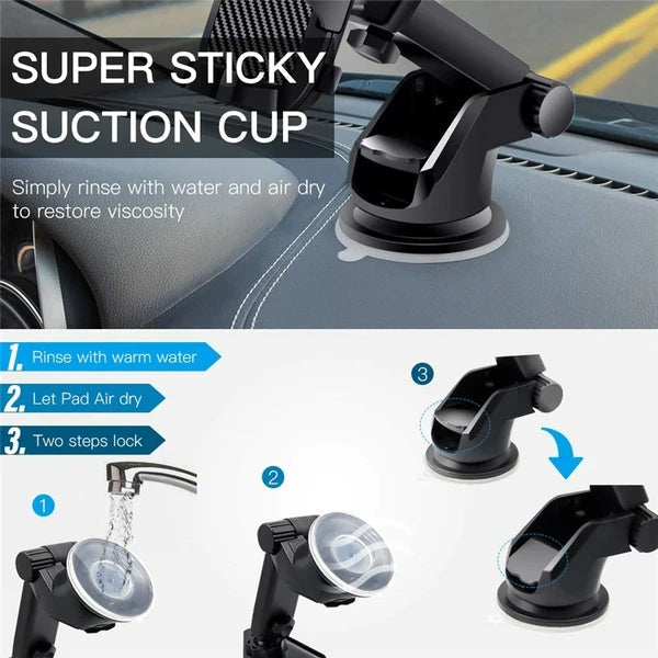 360Universal Mount Holder Car Stand Windshield For Mobile Cell Phone