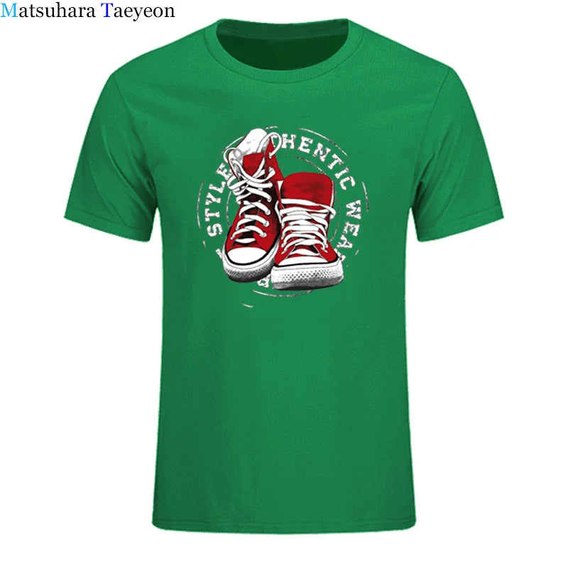 Fashion Shoes Men's High Quality 100% cotton Interesting print t shirt loose o-neck men tshirt short sleeve t-shirt tee shirts