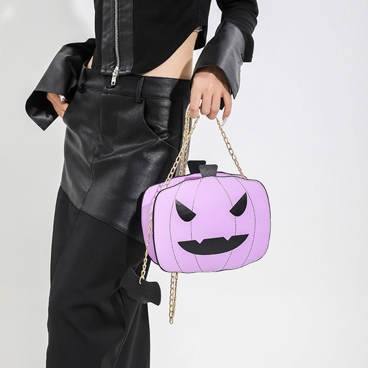 Halloween Cartoon Pumpkin Shoulder Bag For Girls Personality Funny