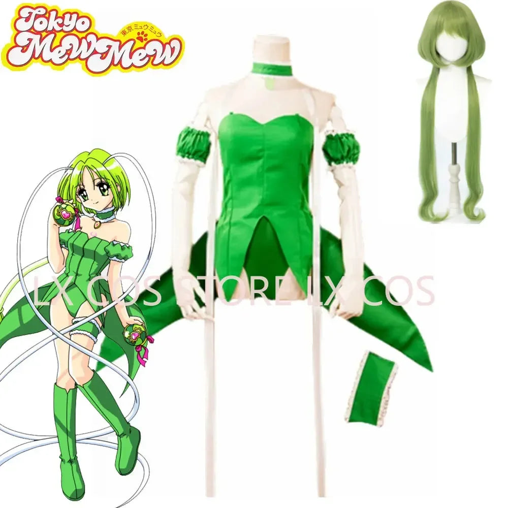 2025 new Anime Tokyo Mew Mew Retasu Midorikawa Mew Lettuce Maid Dress Cosplay Costume Halloween Christmas Carnival Suit