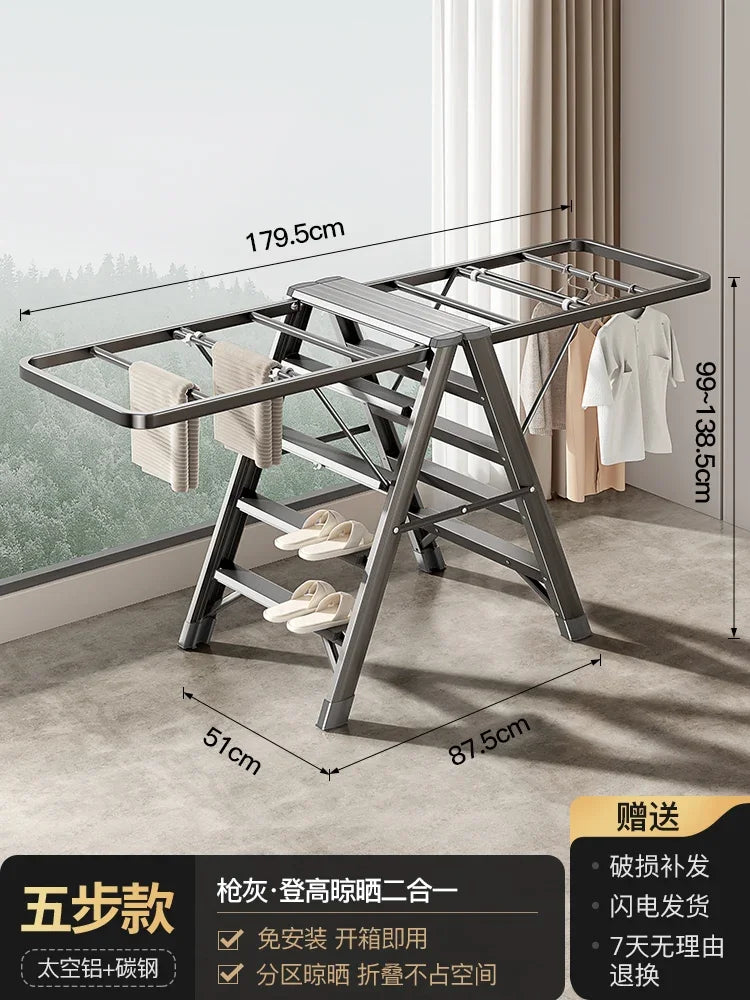 Modern Adjusable Clothes Hanger Mulifunction Pretty Bathroom Clothes Drying Rack Organizer Foldable Appendiabiti Home Furniture