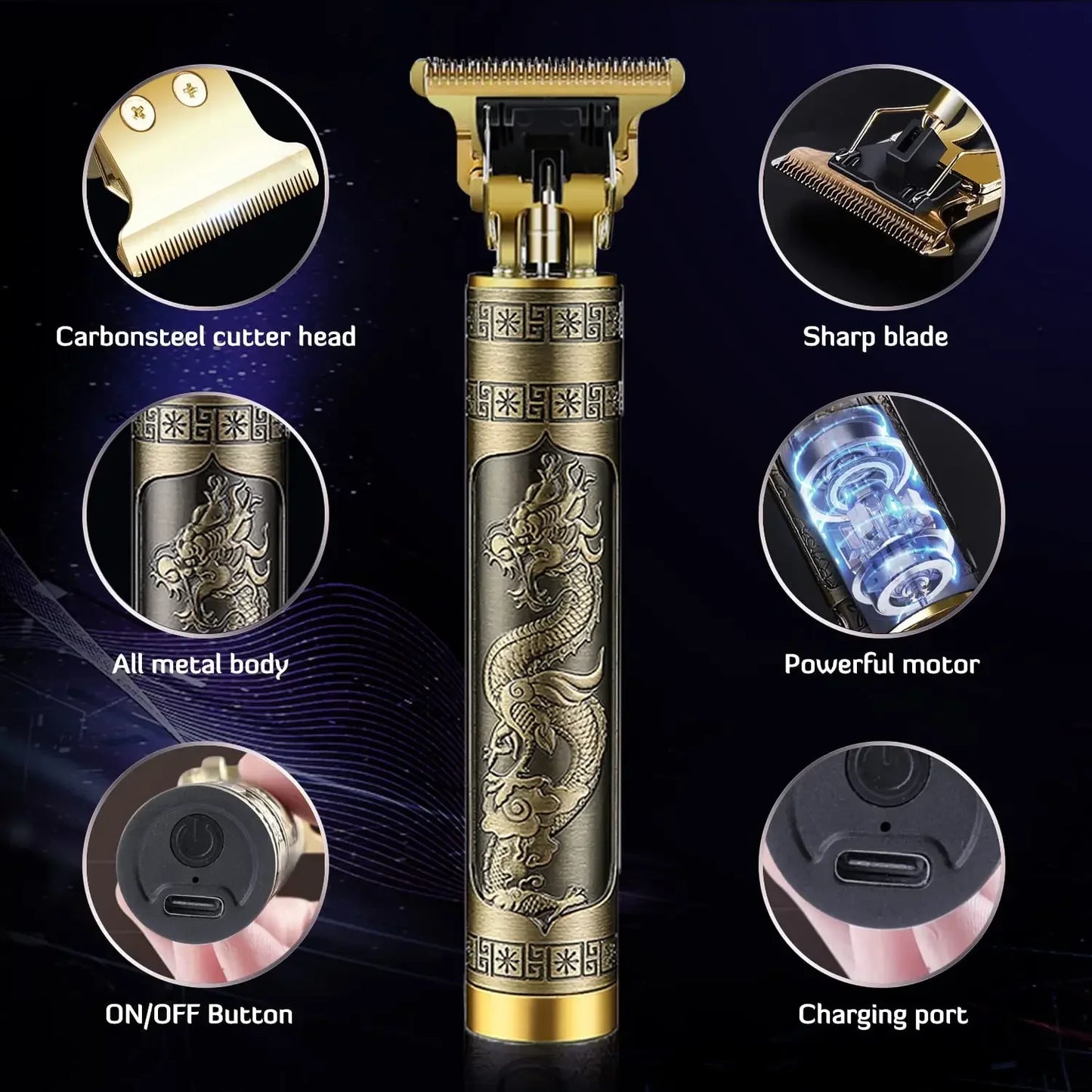 Three-speed Variable Gear T9 Hair Clipper Shaving Hair Trimming Hair Trimming Electric Shaver Boyfriend Gift Barber Clippers